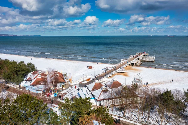 Beach Baltic Sea Gdansk Winter Poland — Stock Photo, Image