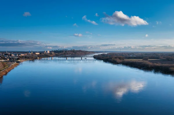 波兰Grudziadz的维斯瓦河景观 — 图库照片