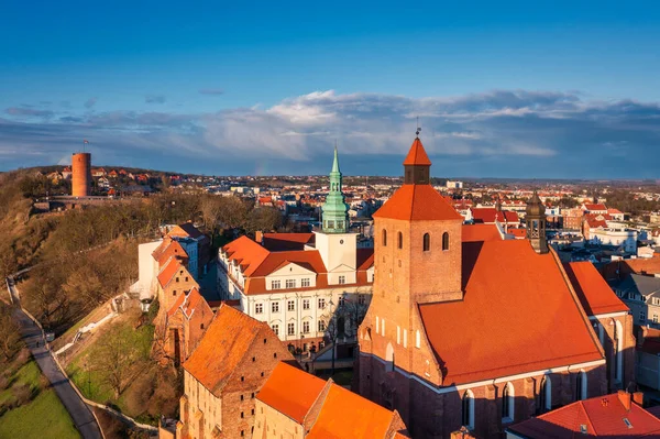 Grudziadz Granárium Gyönyörű Építészete Wisla Folyó Mellett Lengyelország — Stock Fotó