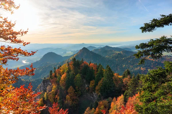 Herbstliche Landschaft Des Pieniny Gebirges Polen — Stockfoto