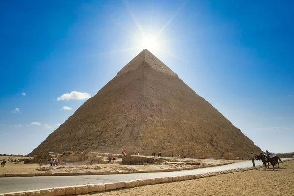 Bela Paisagem Pirâmide Khafre Gizé Egito — Fotografia de Stock