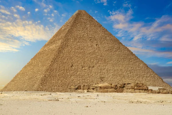 Beau Paysage Avec Grande Pyramide Gizeh Egypte — Photo
