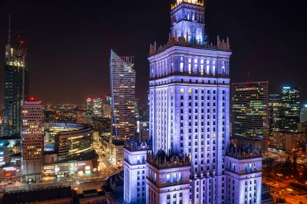 Warschau Polen Februar 2021 Schöne Architektur Des Stadtzentrums Von Warschau — Stockfoto