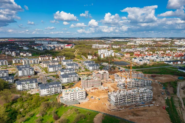 Gdansk Polonia Abril 2023 Gdansk Skyline Con Apartamentos Nueva Construcción —  Fotos de Stock