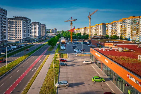 Gdansk Poland May 2023 Gdansk Skyline Newly Built Apartments Sunny — Stock Photo, Image