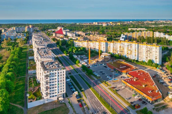 Gdansk Poland May 2023 Gdansk Skyline Newly Built Apartments Sunny — Stock Photo, Image