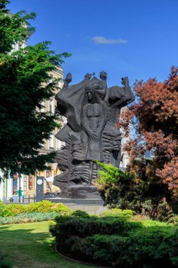 Bydgoszcz, Polonya - 3 Haziran 2023: Polonya 'nın eski Bydgoszcz kentinin mimarisi.