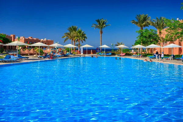 Marsa Alam Egito Maio 2023 Área Piscina Akassia Swiss Resort — Fotografia de Stock
