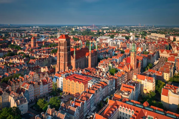 Belle Architecture Ville Principale Gdansk Été Pologne — Photo