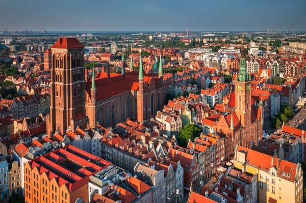 Hermosa Arquitectura Ciudad Principal Gdansk Verano Polonia —  Fotos de Stock