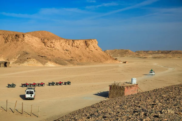 Fyrhjuling Öknen Nära Marsa Alam Egipt — Stockfoto