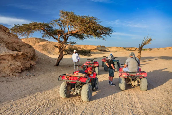 Quad Fahrt Der Wüste Bei Marsa Alam Ägipt — Stockfoto