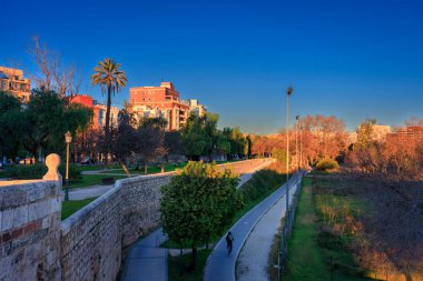 Beautiful architecture of Valencia city at dawn, Spain