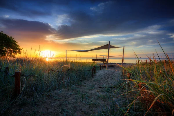 Sonnenaufgang Der Ostsee Gdynia Orlowo Polen — Stockfoto