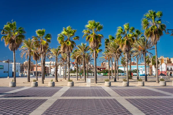 Прекрасний Злам Пляжі Плайя Лас Аренас Валенсія Іспанія — стокове фото