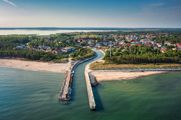Gyönyörű Táj Nyári Strand Balti Tenger Rowy Lengyelország — Stock Fotó