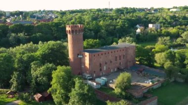 Polonya 'nın Swiecie kentindeki Tötonik Kale' nin mimarisi. 