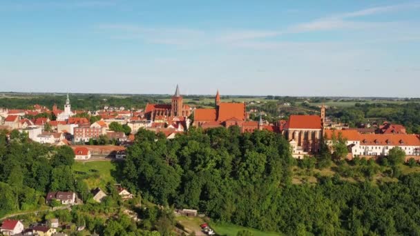 Krásná Architektura Starého Města Chelmno Polsku — Stock video