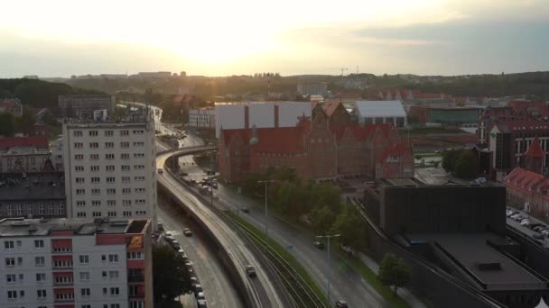 Γκντανσκ Πολωνία Ιουνίου 2023 Όμορφη Αρχιτεκτονική Της Κύριας Πόλης Του — Αρχείο Βίντεο