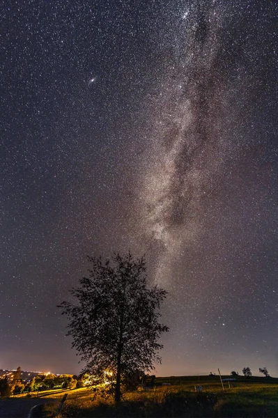 Milky Way Captured Podhale Poland — Stock Photo, Image