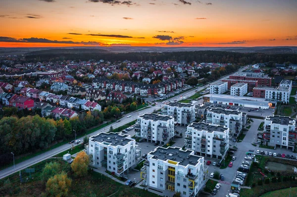 Luftaufnahme Eines Wohngebiets Rotmankai Polen — Stockfoto