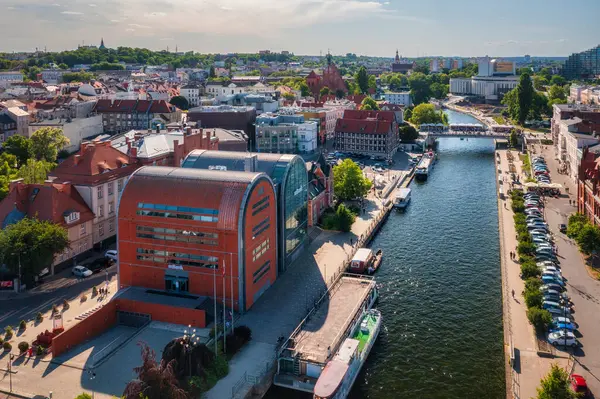 Bydgoszcz Polen Juni 2023 Architektur Des Stadtzentrums Von Bydgoszcz Fluss — Stockfoto