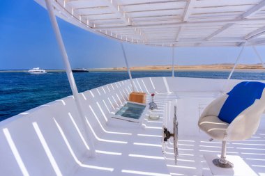 Sunny day on a luxury yacht in Egypt, Red Sea