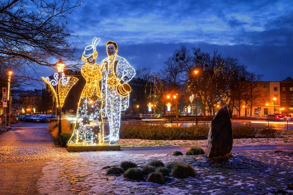 波兰格但斯克老城冬季公园的圣诞庆祝活动 — 图库照片