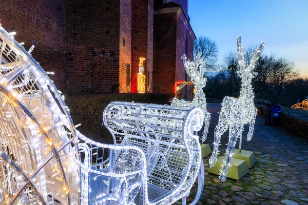 波兰Reszel 2024年1月30日 在波兰瓦尔米亚Reszel的条顿城堡举行圣诞庆典 — 图库照片