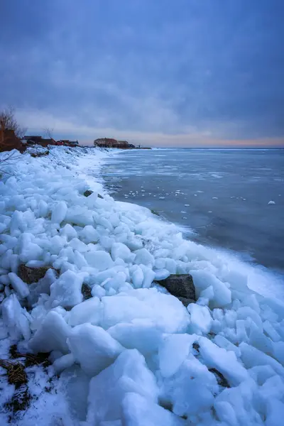 Baltic Sea Beach Winter Kuznica Hel Peninsula Poland — Stock Photo, Image