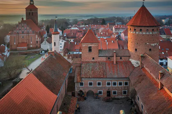 Teutonic Castle Reszel Sunset Poland — Stock Photo, Image