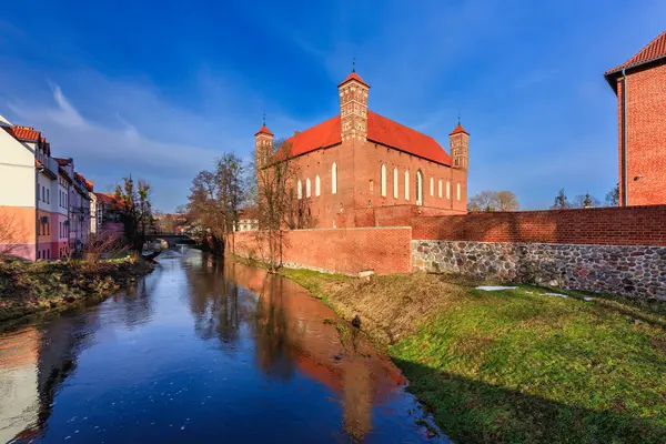 Beautiful Teutonic Castle Lidzbark Warminski Sunset Poland — Stock Photo, Image