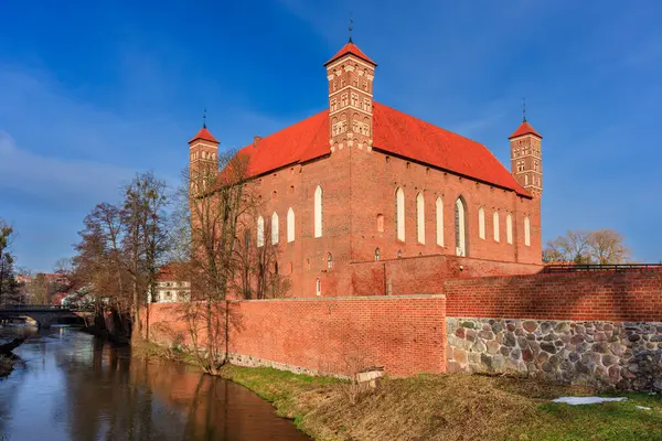 Schönes Teutonisches Schloss Lidzbark Warminski Vor Sonnenuntergang Polen — Stockfoto