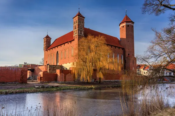Schönes Teutonisches Schloss Lidzbark Warminski Vor Sonnenuntergang Polen — Stockfoto