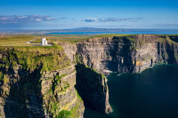 Aerial Landscape Cliffs Moher County Clare Ireland Royalty Free Stock Images
