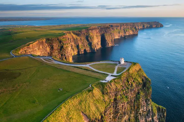 Aerial Landscape Cliffs Moher County Clare Ireland Stock Photo