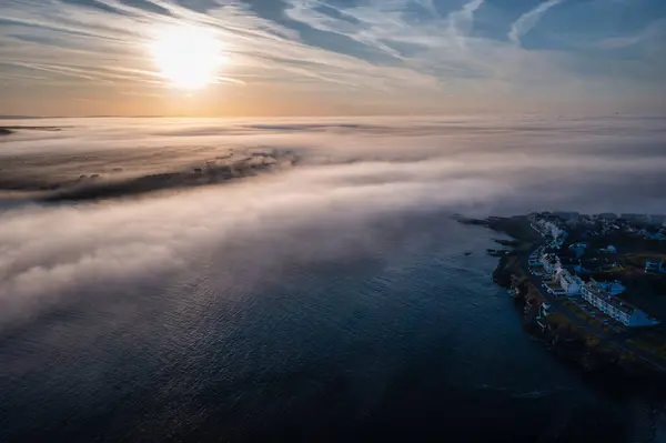 stock image Misty sunrise over the rocky coast of Kilkee, Co. Clare. Ireland