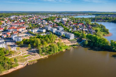 Kashubian Gölü Bölgesi, Pomerania 'daki Kartuzy şehir merkezi. Polonya
