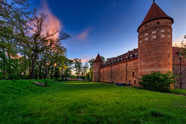 stock image Beautiful Teutonic Castle in Bytow at sunset, Poland