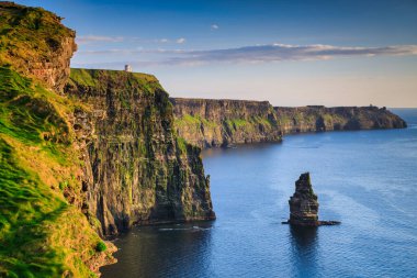 Beautiful scenery of the Cliffs of Moher in County Clare, Ireland. clipart