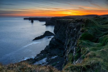 Kilkee Cliffs Sunrise, Co. Clare, İrlanda