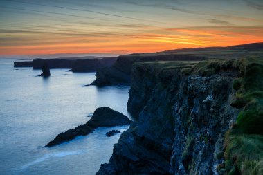 Kilkee Cliffs Sunrise, Co. Clare, İrlanda