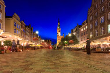 Gdansk, Polonya - 7 Ağustos 2024: The Main Town of Gdansk, Polonya.