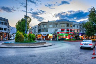 Kemer, Türkiye - 10 Temmuz 2024: Antalya 'nın Kemer kentinin güzel manzarası