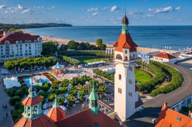 Baltık Denizi, Polonya 'da Sopot' un güzel yaz manzarası.
