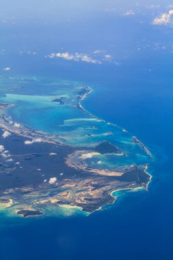 Bahama Adası'Atlas Okyanusu nda havadan görünümü