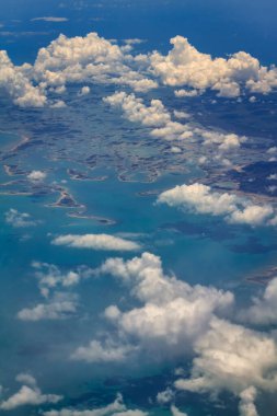 Bahama Adası'Atlas Okyanusu nda havadan görünümü