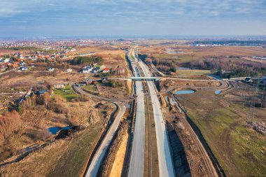 Pomerania 'daki Tricity Metropolitan çevre yolunun inşaatı. Polonya