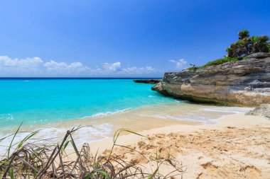 Playa del Carmen, Meksika 'daki güzel Karayip deniz Playacar Sahili.