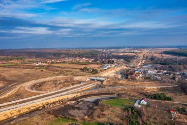 Pomerania 'daki Tricity Metropolitan çevre yolunun inşaatı. Polonya